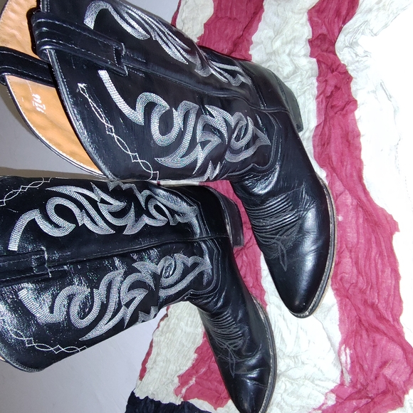 Dan Post Mens Cowboy Boots (Black) - Picture 2 of 9